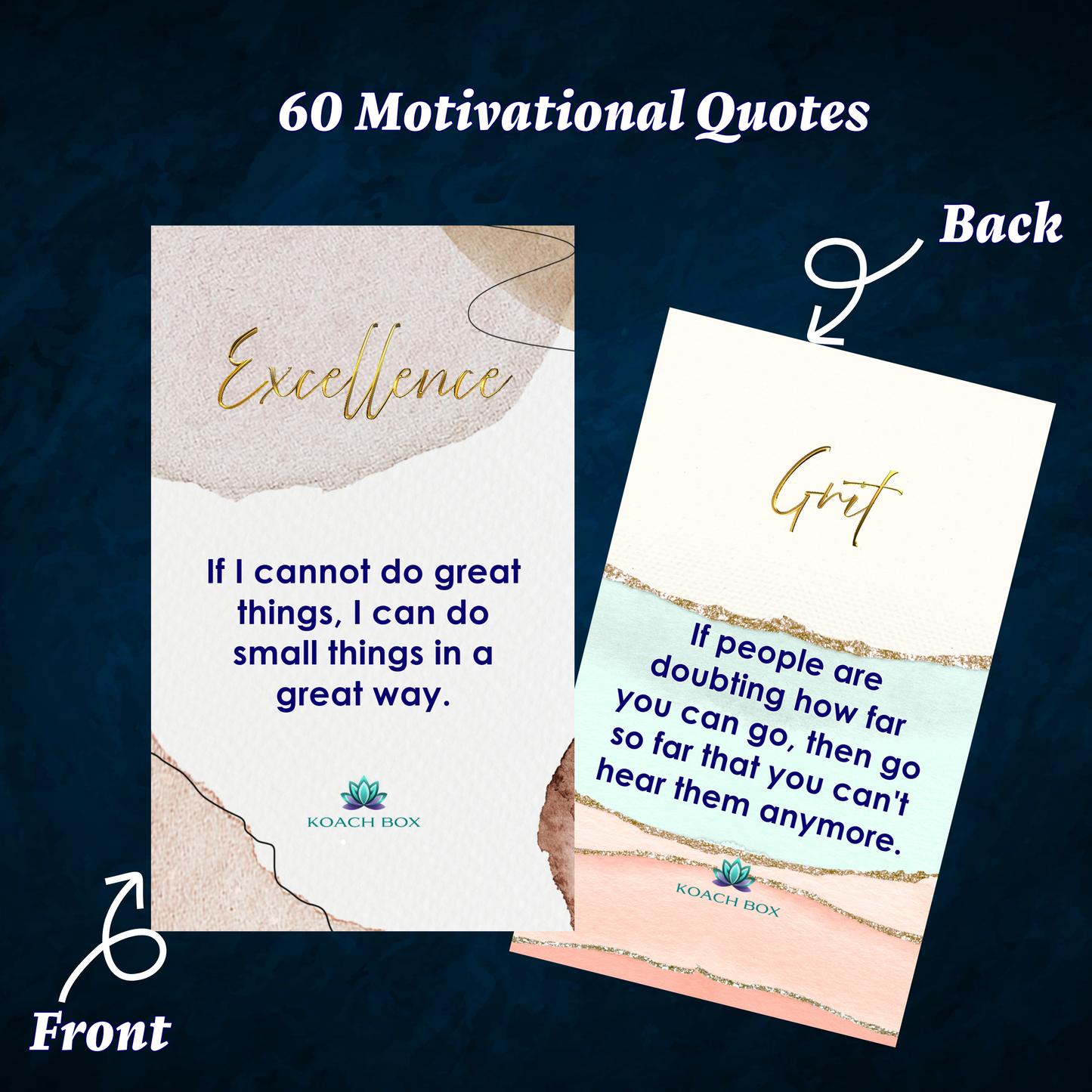 Unlock a New You! - Motivational Quote Cards (30 Cards deck with 60 quotes)