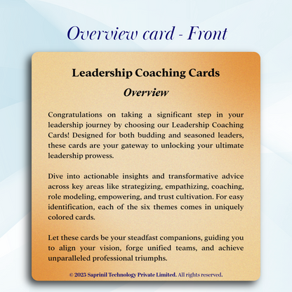 Leadership Self-Coaching Cards (36 Cards deck)