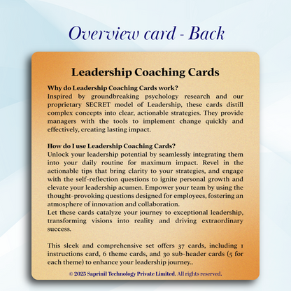 Leadership Self-Coaching Cards (36 Cards deck)