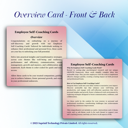 Employee Self-Coaching Cards - Pathway to Growth (30 Cards deck)